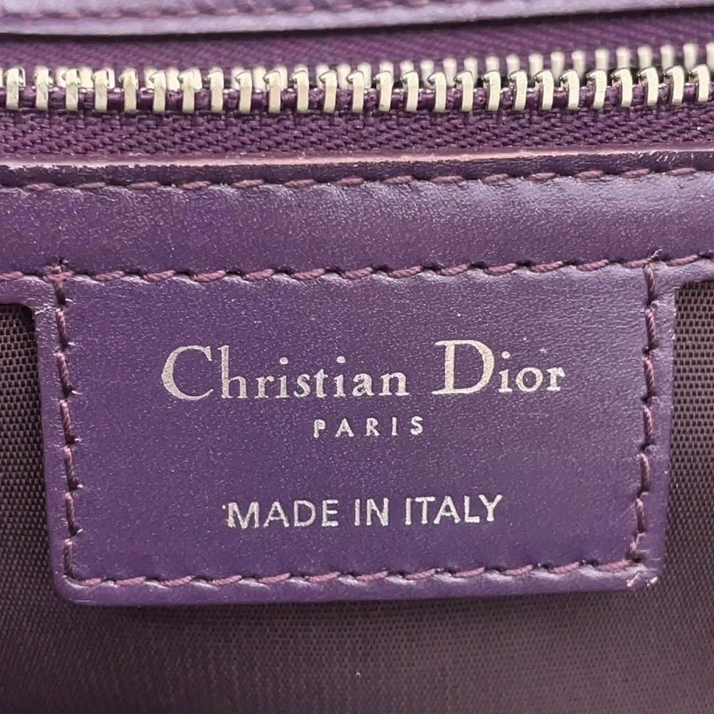 ❌SOLD❌Christian Dior Panarea Cannage Purple Tote Bag with Charm - Picture 6 of 15